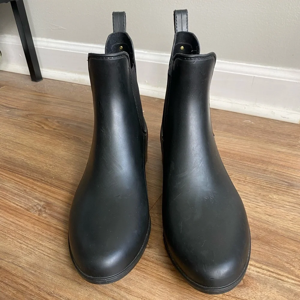 Sam Edelman Black Ankle Rain Boots-Size 11
